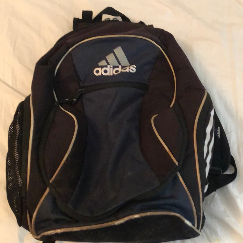 Adidas navy blue and black soccer bag